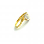 585er Gelb-Weißgold Ring mit Zirkonia