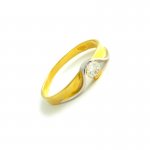 585er Gelb-Weißgold Ring mit Zirkonia