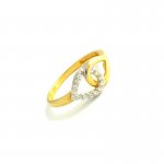585er Weiß- Gelbgold Ring 
