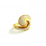750er Gelbgold Ring mit Zirkonia