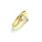 Weiß-Gelbgold Ring aus 585er Gold